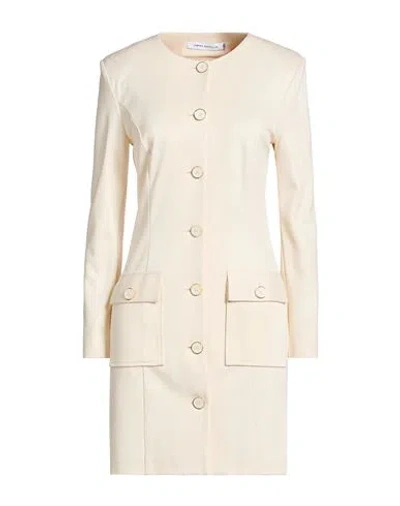 Simona Corsellini Woman Mini Dress Ivory Size 8 Viscose, Polyamide, Elastane In White