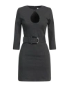 Simona Corsellini Woman Mini Dress Lead Size 6 Viscose, Polyamide, Elastane In Grey
