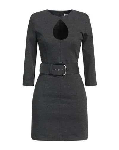 Simona Corsellini Woman Mini Dress Lead Size 6 Viscose, Polyamide, Elastane In Grey