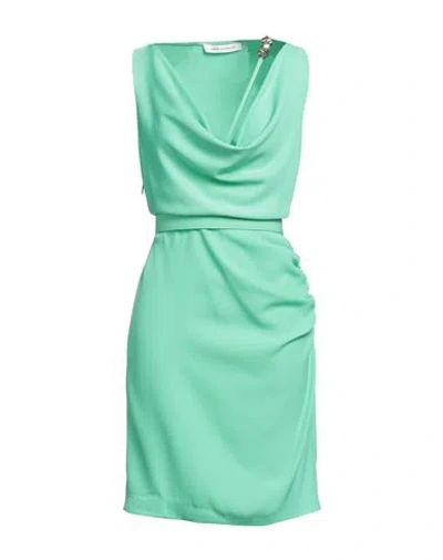Simona Corsellini Woman Mini Dress Light Green Size 8 Polyester, Elastane
