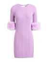 Simona Corsellini Woman Mini Dress Lilac Size 0 Viscose, Polyester, Polyamide In Purple