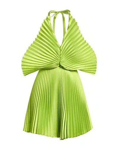 Simona Corsellini Woman Mini Dress Lime Green Size 2 Polyester