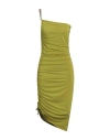 Simona Corsellini Woman Mini Dress Lime Green Size 4 Viscose, Elastane