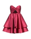 Simona Corsellini Woman Mini Dress Magenta Size 2 Polyester In Magenta