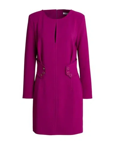 Simona Corsellini Woman Mini Dress Magenta Size 8 Polyester, Elastane In Red