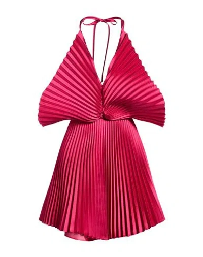 Simona Corsellini Woman Mini Dress Magenta Size 8 Polyester In Purple