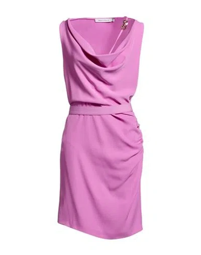 Simona Corsellini Woman Mini Dress Mauve Size 8 Polyester, Elastane In Purple