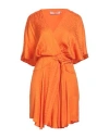 Simona Corsellini Woman Mini Dress Orange Size 2 Viscose