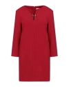 Simona Corsellini Woman Mini Dress Red Size 4 Polyester, Viscose, Cotton, Elastane