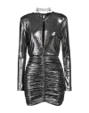 Simona Corsellini Woman Mini Dress Silver Size 6 Polyester, Elastane In Silver