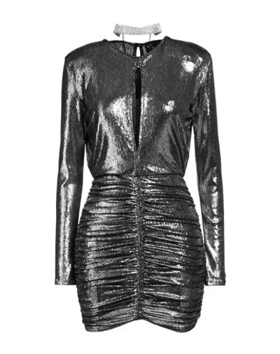 Simona Corsellini Woman Mini Dress Silver Size 6 Polyester, Elastane