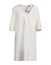 Simona Corsellini Woman Mini Dress White Size 10 Polyester, Elastane In White