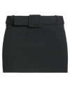 Simona Corsellini Woman Mini Skirt Black Size 10 Polyester, Viscose, Cotton, Elastane
