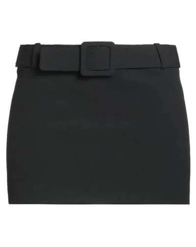 Simona Corsellini Woman Mini Skirt Black Size 10 Polyester, Viscose, Cotton, Elastane