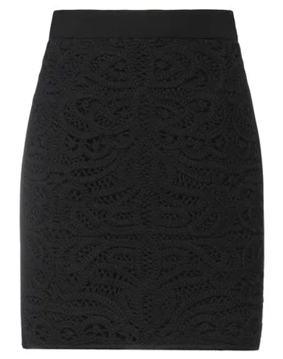 Simona Corsellini Woman Mini Skirt Black Size 6 Polyester, Elastane