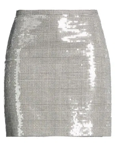 Simona Corsellini Woman Mini Skirt Black Size 8 Viscose, Polyester, Elastane In Gray