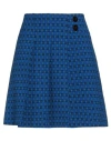 Simona Corsellini Woman Mini Skirt Bright Blue Size M Polyester, Viscose, Elastane In Blue