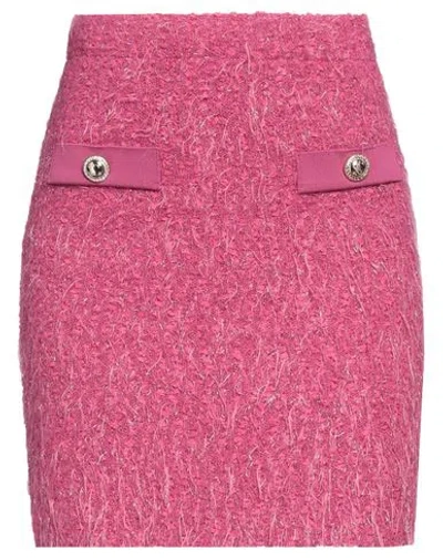 Simona Corsellini Woman Mini Skirt Fuchsia Size 8 Polyamide, Wool, Acrylic In Pink