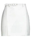 Simona Corsellini Woman Mini Skirt Off White Size 8 Polyester, Virgin Wool, Elastane In White