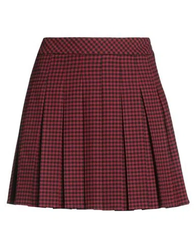 Simona Corsellini Woman Mini Skirt Red Size 6 Viscose, Polyester, Elastane