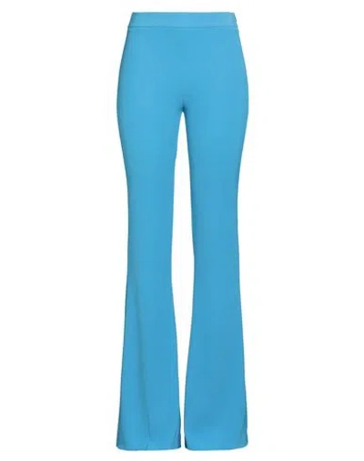 Simona Corsellini Woman Pants Azure Size 8 Polyester, Elastane In Blue