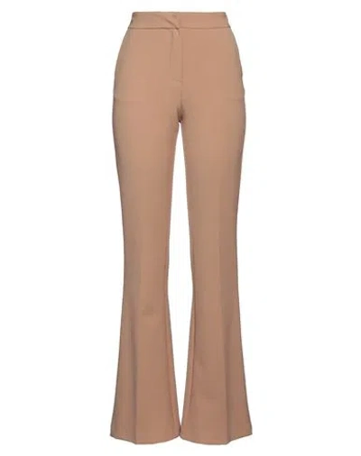 Simona Corsellini Woman Pants Beige Size 12 Polyester, Viscose, Cotton, Elastane