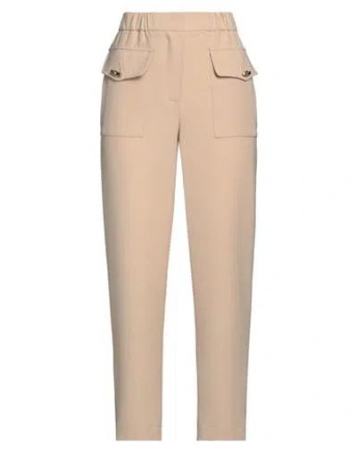 Simona Corsellini Woman Pants Beige Size 4 Polyester, Elastane