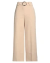Simona Corsellini Woman Pants Cream Size 8 Polyester, Elastane, Acetate, Viscose In Beige