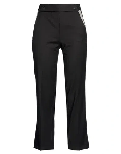 Simona Corsellini Woman Pants Black Size 10 Polyester, Viscose, Elastane