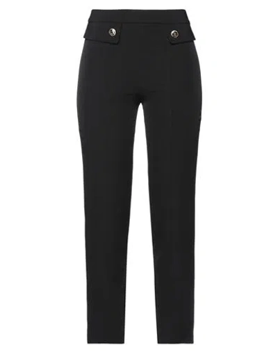 SIMONA CORSELLINI SIMONA CORSELLINI WOMAN PANTS BLACK SIZE 6 POLYESTER, ELASTANE
