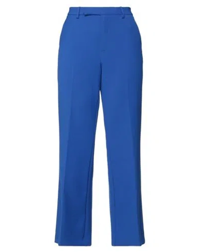 Simona Corsellini Woman Pants Bright Blue Size 8 Polyester, Viscose, Cotton, Elastane