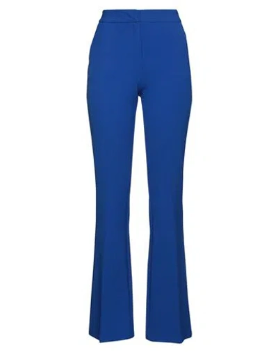Simona Corsellini Woman Pants Bright Blue Size 8 Polyester, Viscose, Cotton, Elastane