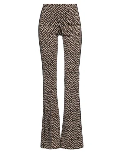 Simona Corsellini Woman Pants Brown Size 10 Polyester, Viscose, Elastane