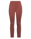 Simona Corsellini Woman Pants Brown Size 12 Viscose, Elastane
