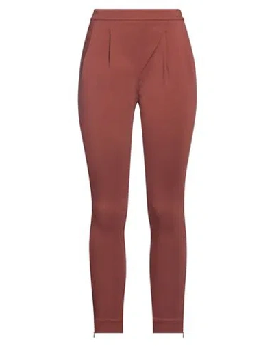 Simona Corsellini Woman Pants Brown Size 12 Viscose, Elastane