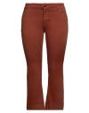 Simona Corsellini Woman Pants Brown Size 31 Cotton, Elastane