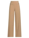 Simona Corsellini Woman Pants Camel Size 12 Polyester, Viscose, Cotton, Elastane