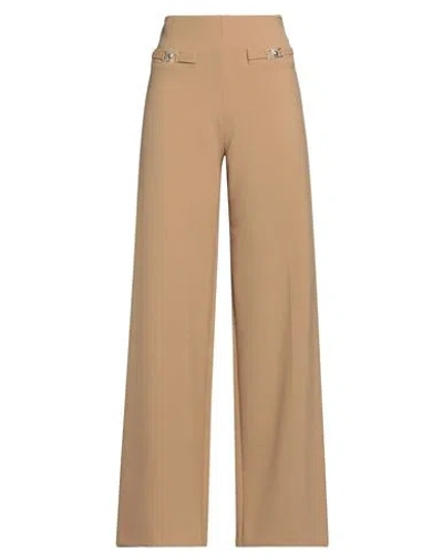 Simona Corsellini Woman Pants Camel Size 12 Polyester, Viscose, Cotton, Elastane