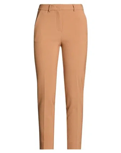 Simona Corsellini Woman Pants Camel Size 4 Polyester, Viscose, Cotton, Elastane In Brown