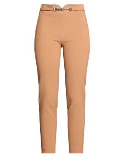 Simona Corsellini Woman Pants Camel Size 6 Polyester, Viscose, Cotton, Elastane In Brown
