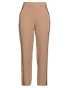 Simona Corsellini Woman Pants Camel Size 8 Polyester, Elastane In Sand