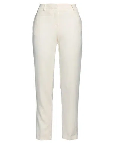Simona Corsellini Woman Pants Cream Size 10 Polyester, Elastane In White