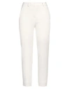 Simona Corsellini Woman Pants Cream Size 8 Polyester, Viscose, Cotton, Elastane In White