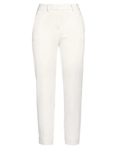 Simona Corsellini Woman Pants Cream Size 8 Polyester, Viscose, Cotton, Elastane In White