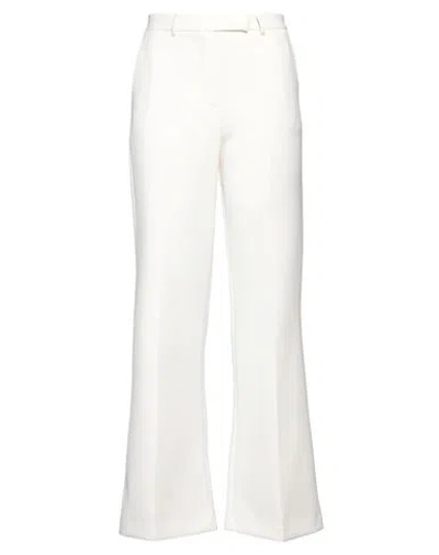 Simona Corsellini Woman Pants Cream Size 8 Polyester, Viscose, Cotton, Elastane In White