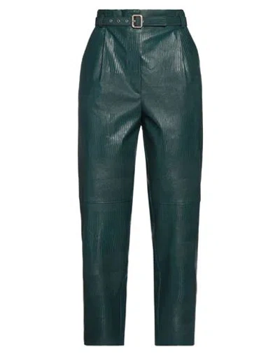 Simona Corsellini Woman Pants Deep Jade Size 10 Polyurethane, Polyester In Green
