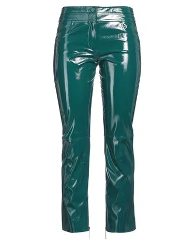 Simona Corsellini Woman Pants Emerald Green Size 4 Polyurethane, Polyester