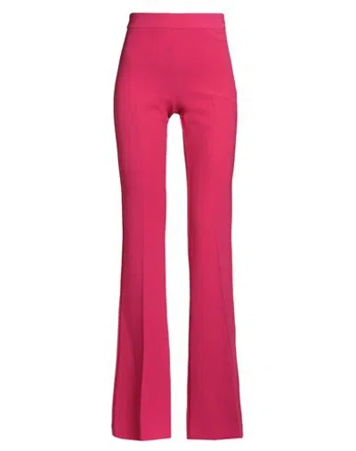 Simona Corsellini Woman Pants Fuchsia Size 10 Polyester, Elastane In Pink