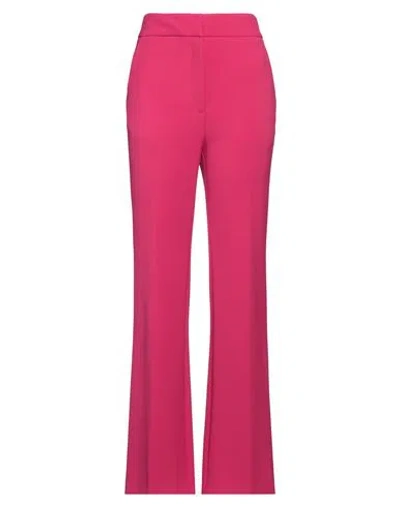 Simona Corsellini Woman Pants Fuchsia Size 6 Polyester, Viscose, Cotton, Elastane In Pink