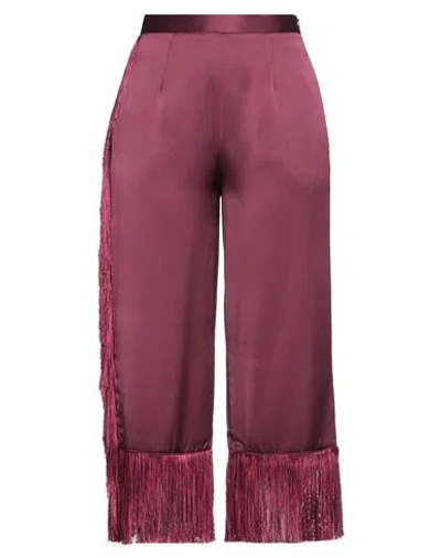 Simona Corsellini Woman Pants Garnet Size 8 Polyester In Red